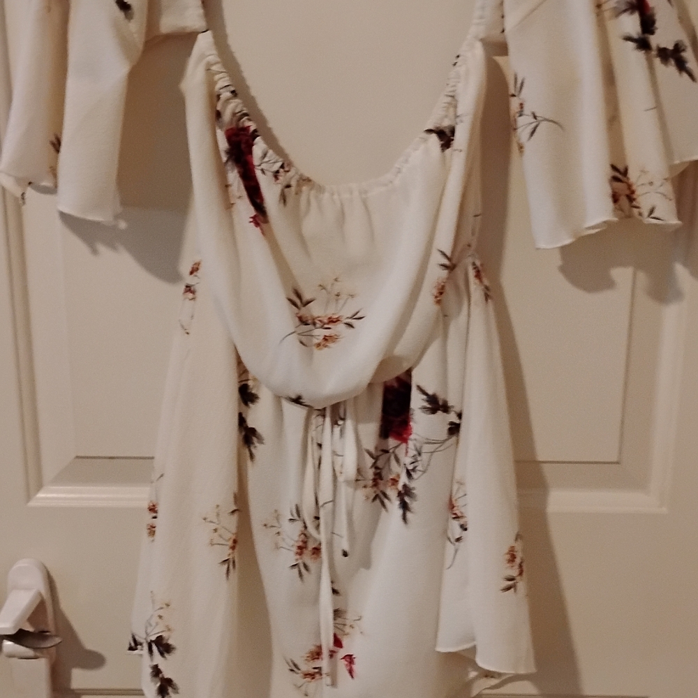 Elegant Floral Off-Shoulder Dress